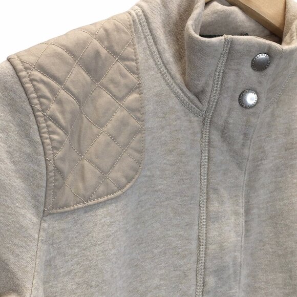 Lauren Ralph Lauren Jacket Women Medium Beige Snap Zip Outdoor Equestrian - Picture 2 of 9